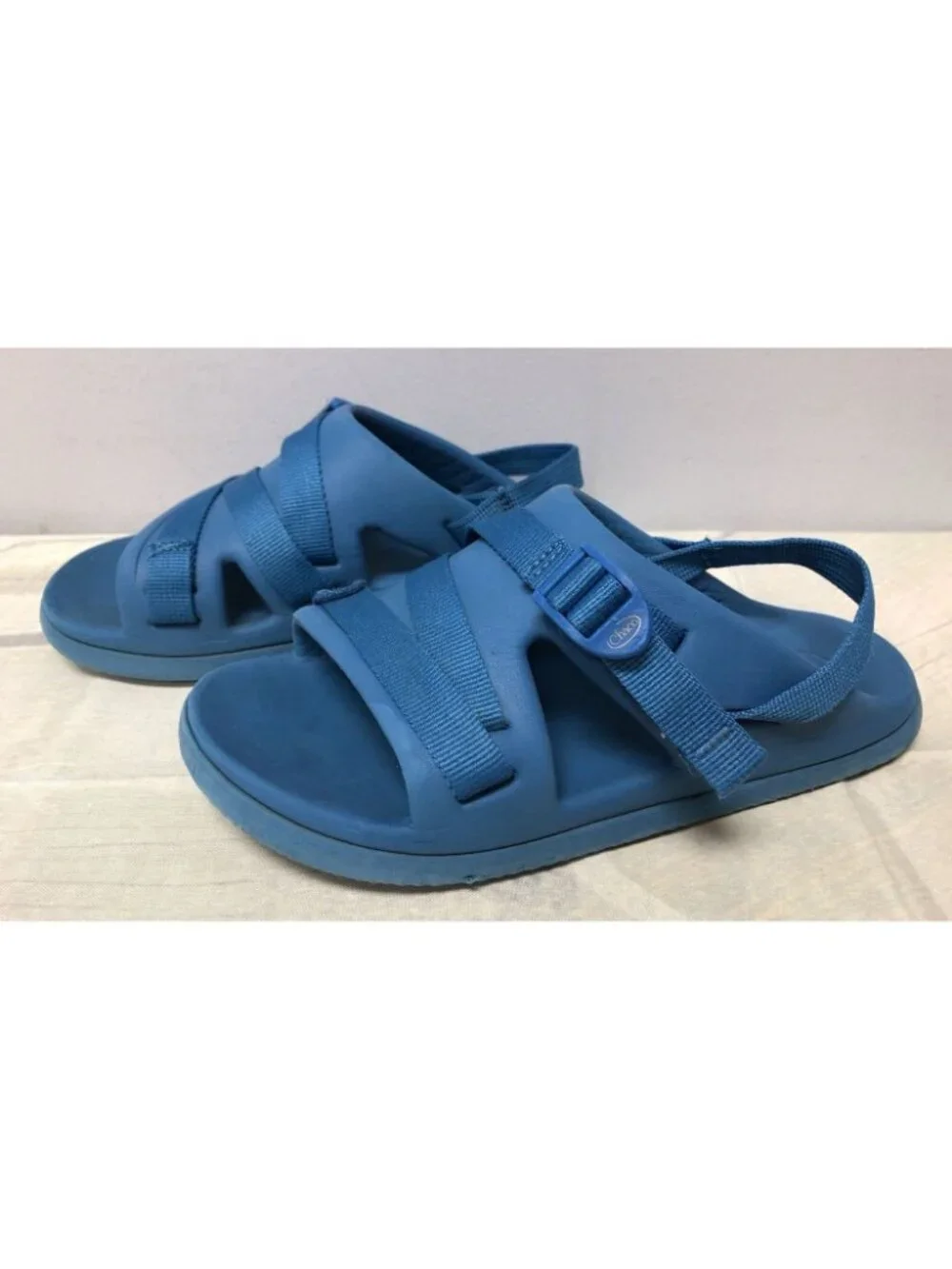Chaco Youth Unisex Boys Girls 5 Chillos Sport Blue Slide Sandals Beach